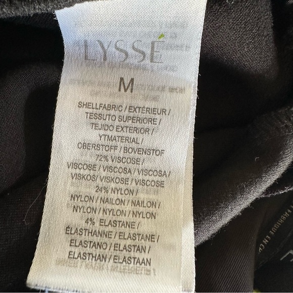 Lysse Leggings Pants Ponte Black Preppy Academia Business Casual Cocktail Medium - Picture 6 of 8